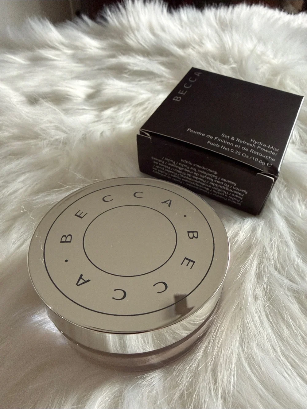BECCA Hydra-Mist Set & Refresh Powder — Black Compact Case